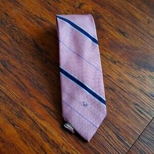 NWOT Christian Dior Mens Red Blue Striped Quiet Luxury Workcore Silk Blend Tie